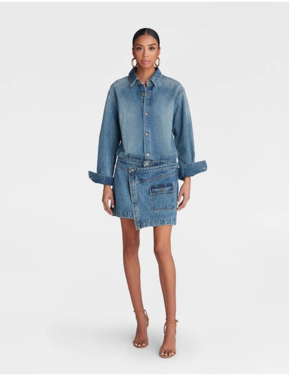 NWT KBB by Kahlana Asymm Denim Dress - Sz XL